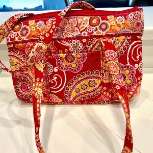Vera Bradley Raspberry Paisley Handbag
